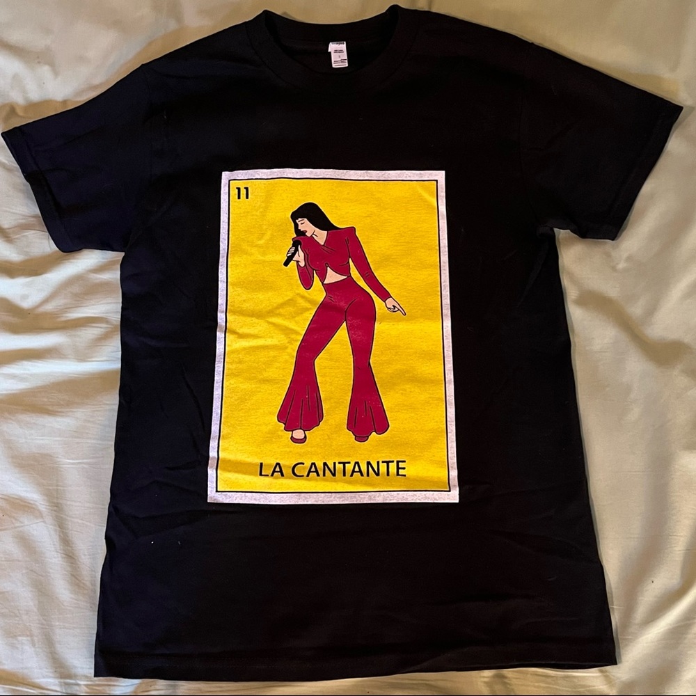 Selena Quintinilla La Cantante minimal outline shirt.